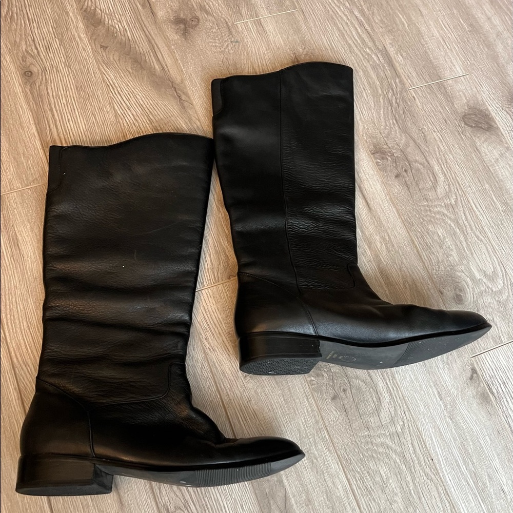 Karen Scott Soft Steps Boots Vicky Leather Black Size 8 1/2